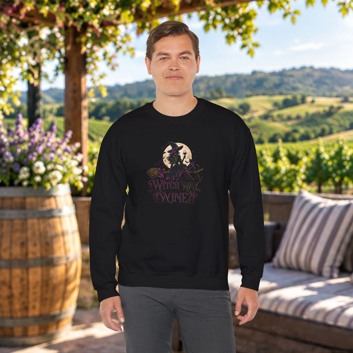 Witch Way To The Wine Sweatshirt