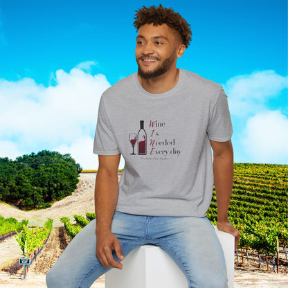 WINE Is Needed Everyday Unisex Softstyle T-Shirt