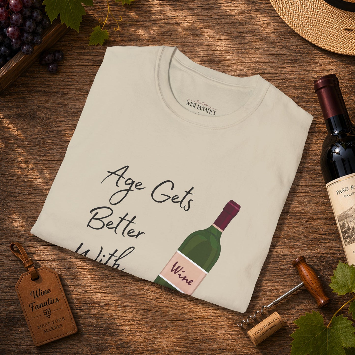 Age Gets Better With Wine Crewneck T-Shirt