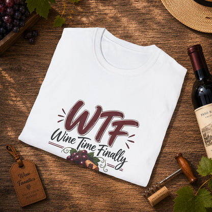 WTF Wine Tasting Finally Crewneck T-Shirt