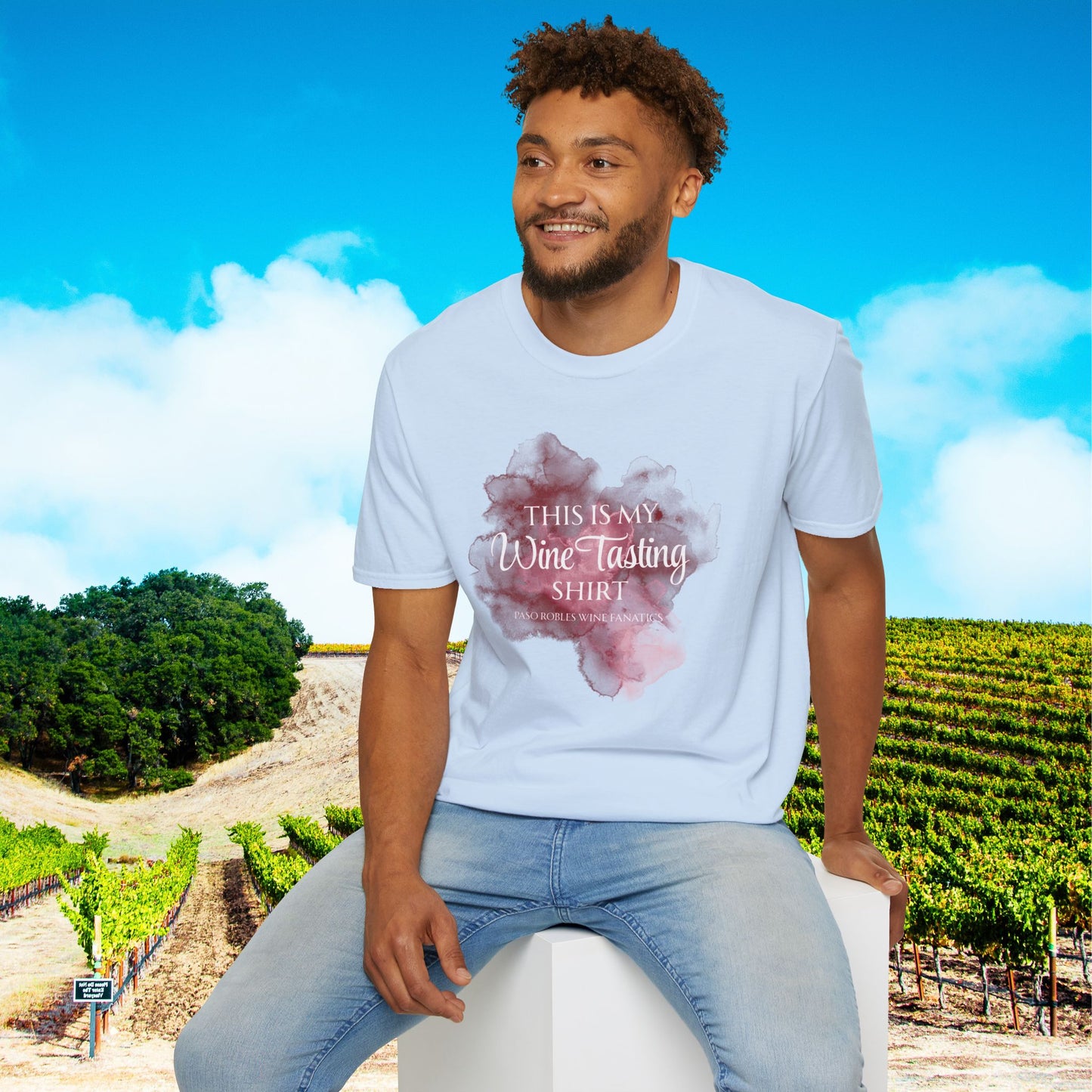 This Is My Wine Tasting Shirt (stain) Unisex Softstyle T-Shirt