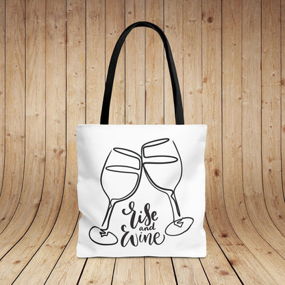 Rise & Wine Personalized Tote Bag