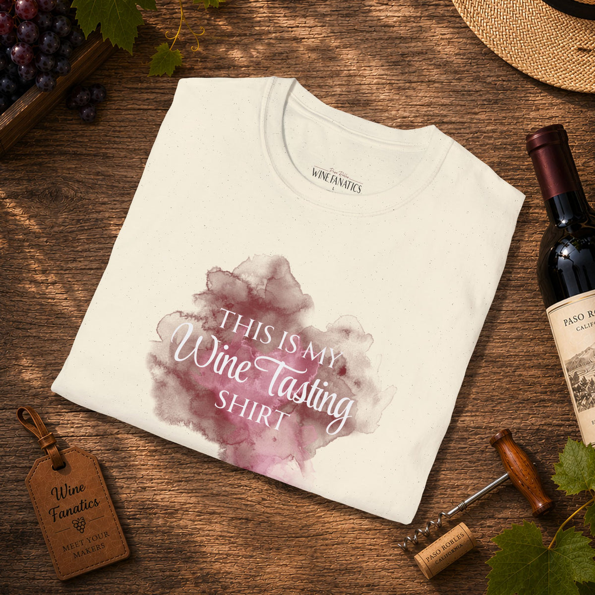 This Is My Wine Tasting Shirt (stain) Crewneck T-Shirt