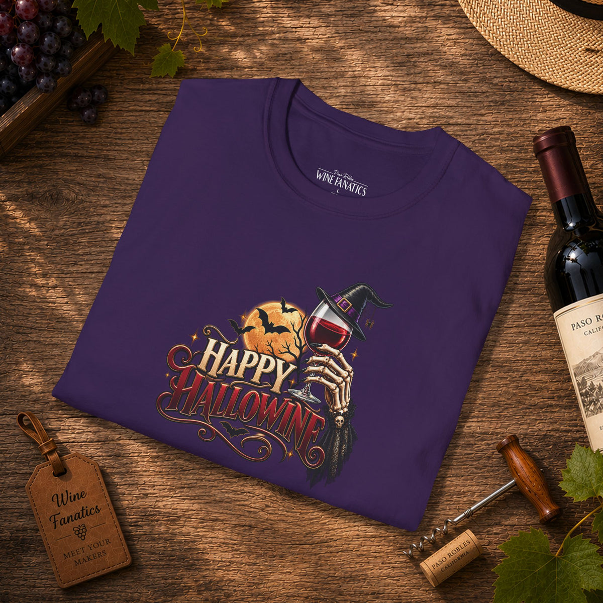 Let's Happy Hallowine Crewneck T-Shirt