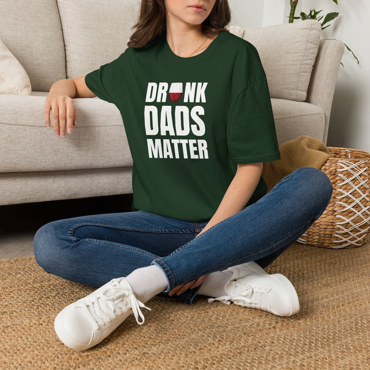 Drunk Dads Matter Crew Neck T-Shirt