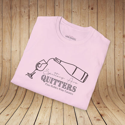 Spitters Are Quitters wine Unisex Softstyle T-Shirt