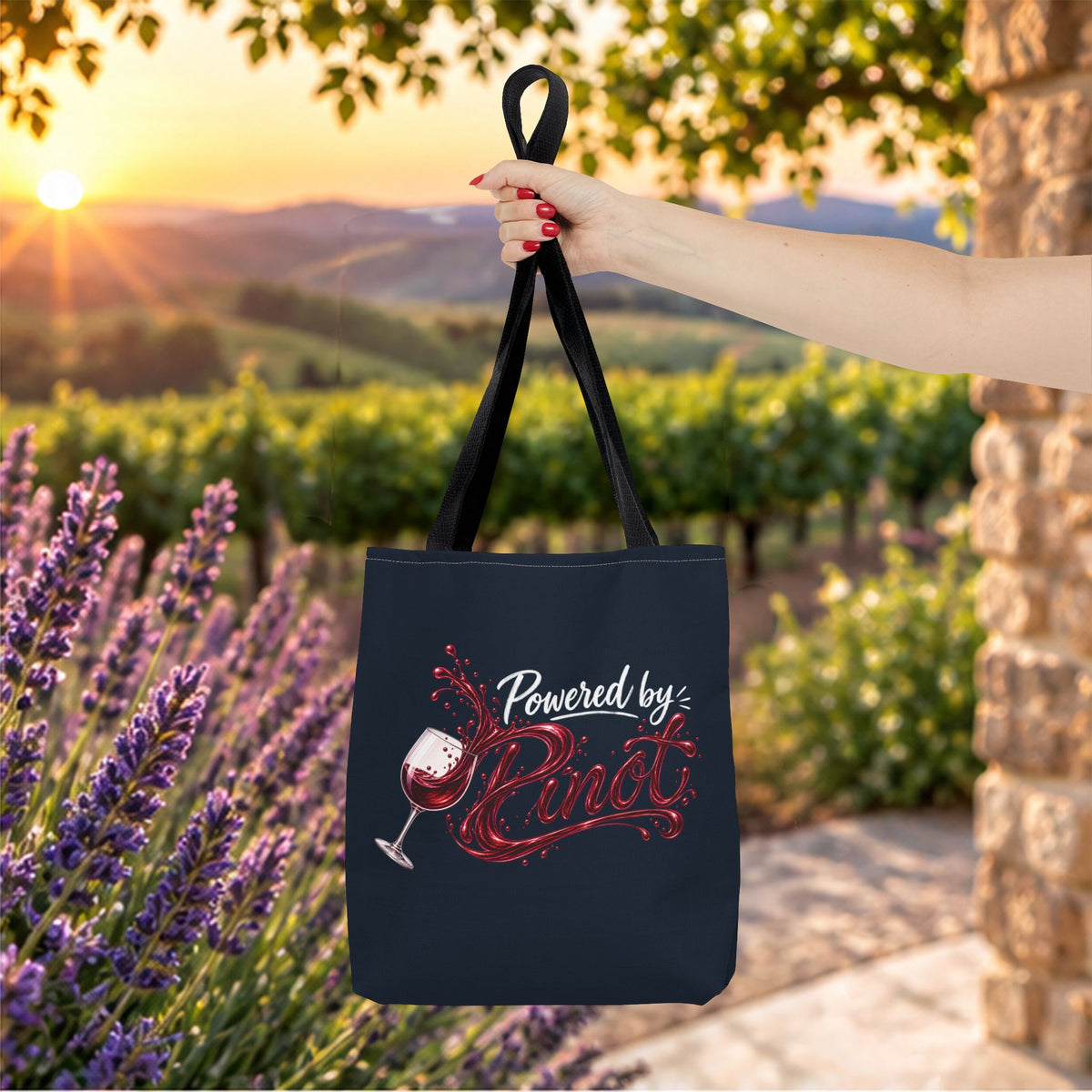 Powered By Pinot Personalized Tote Bag