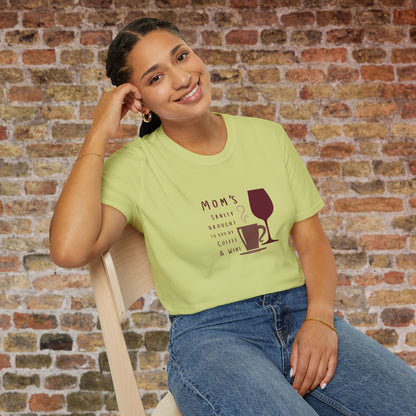 Mom's sanity brought to you by Coffee & Wine Crewneck Tee