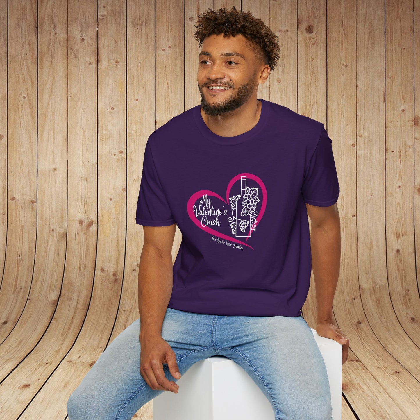 My Valentine's Crush (wine) Unisex Softstyle T-Shirt