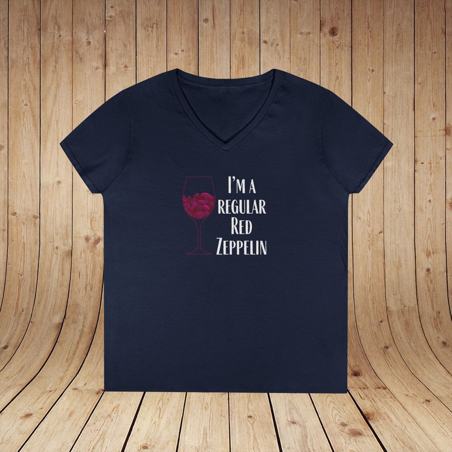 I'm A Regular Red Zeppelin Ladies V-Neck Tee