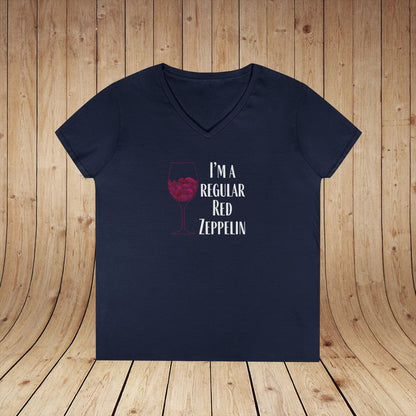 I'm A Regular Red Zeppelin Ladies V-Neck Tee