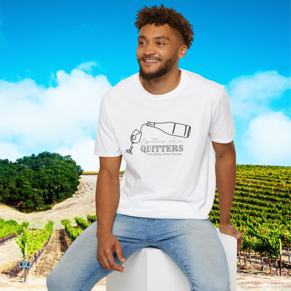 Spitters Are Quitters wine Unisex Softstyle T-Shirt