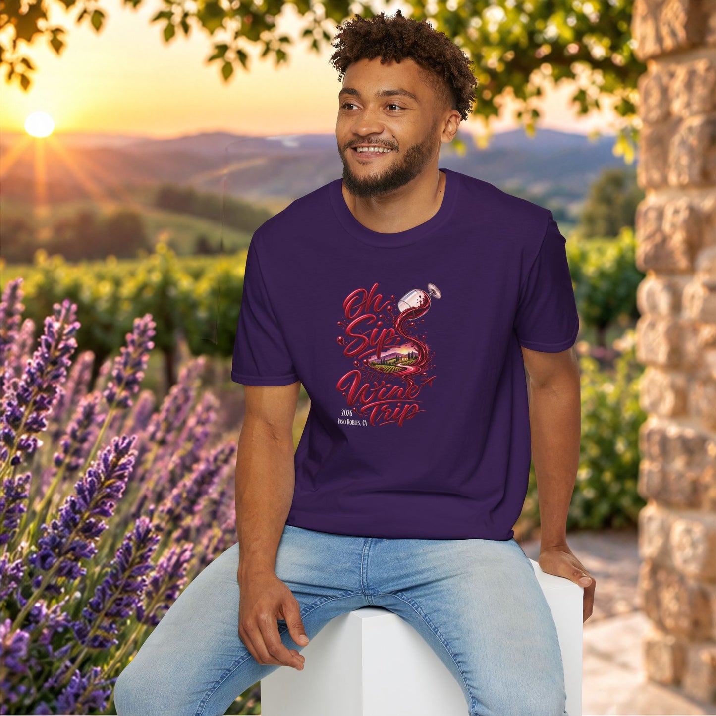 Oh Sip It's A Wine Trip Personalized Crewneck Tee