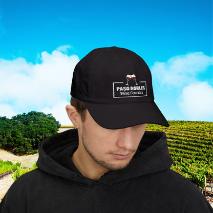 Paso Robles Wine Fanatics Toast Embroidered White Banner Cap