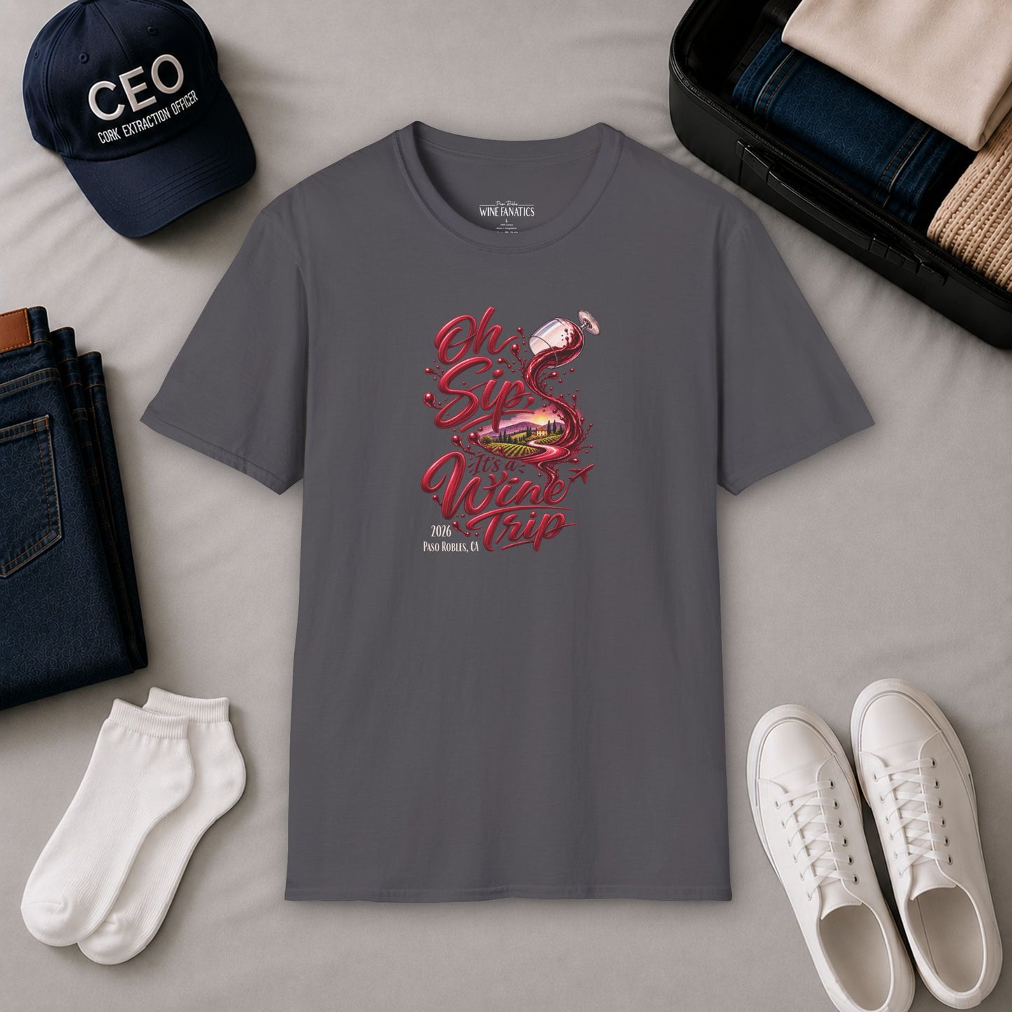 Oh Sip It's A Wine Trip Personalized Crewneck Tee