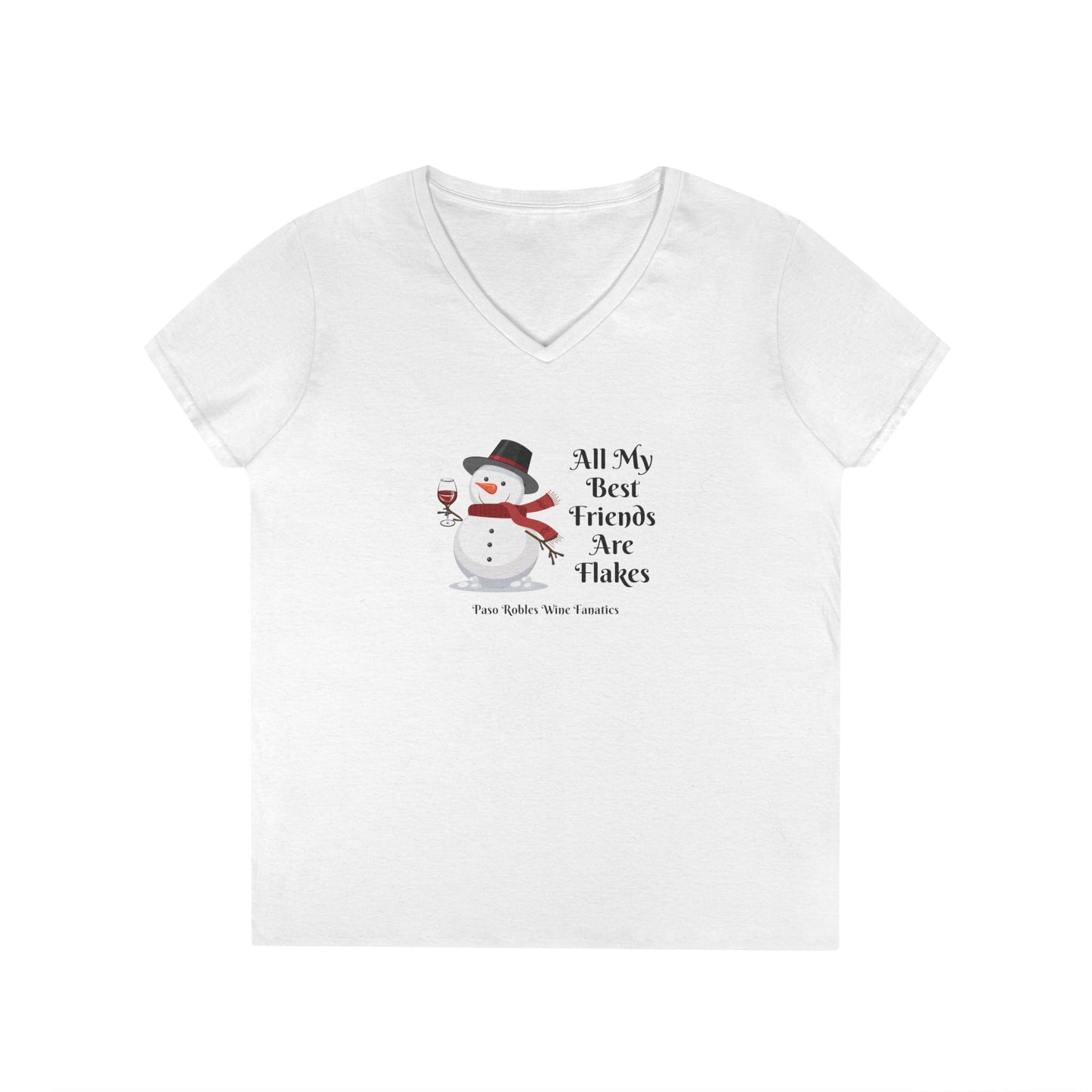 All My Best Friends Are Flakes Ladies V-Neck Tee