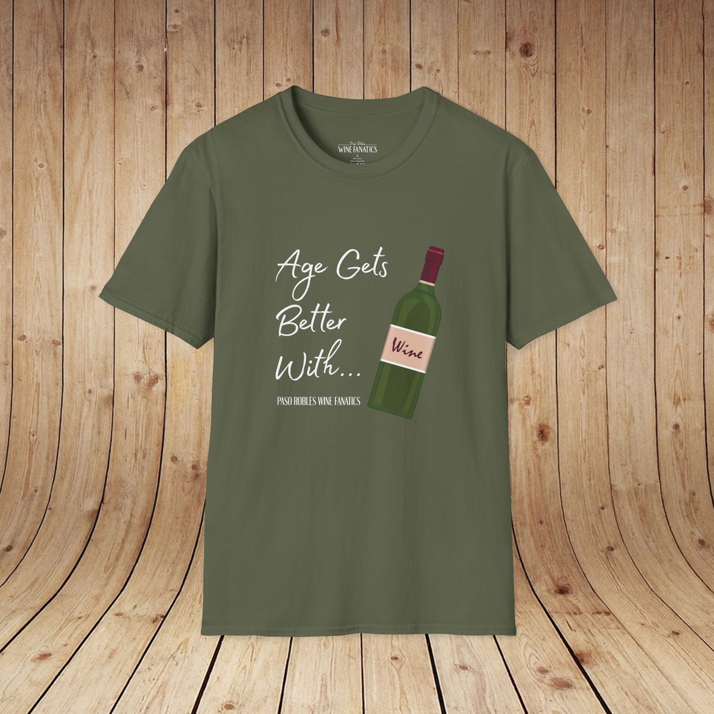 Age Gets Better With Wine Unisex Softstyle T-Shirt