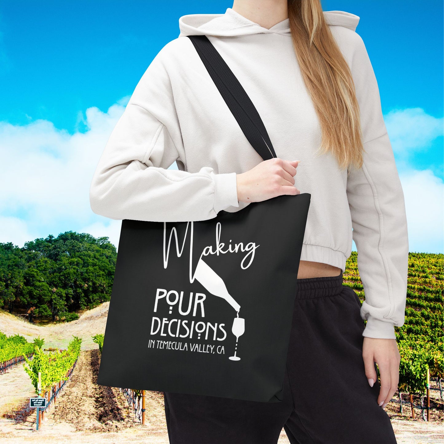Making Pour Decisions in Temecula Valley, CA Tote Bag