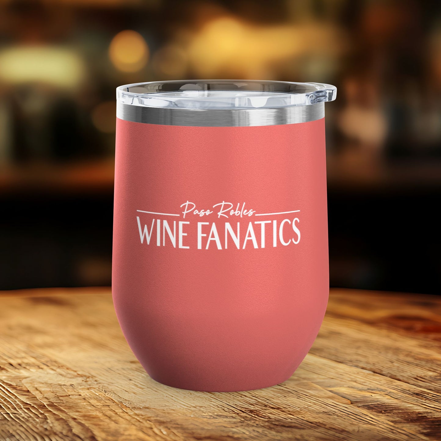 Paso Robles Wine Fanatics Logo 12oz Wine Tumbler