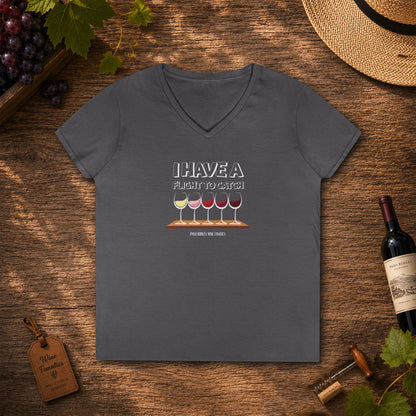 I Have A Flight To Catch Ladies V-Neck T-Shirt