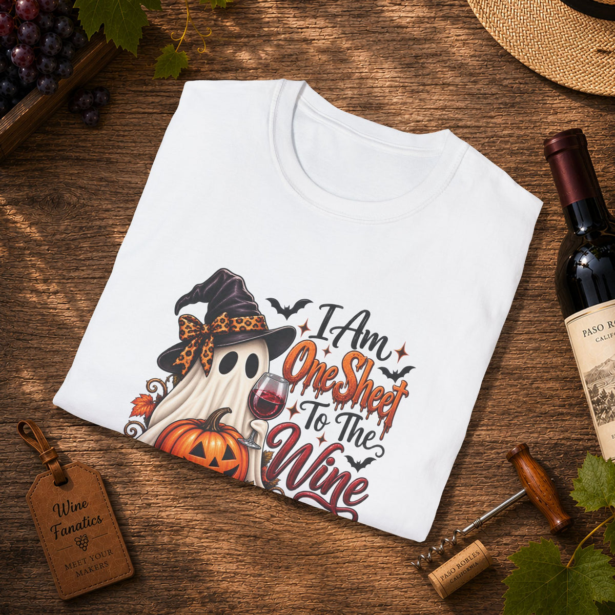 I Am One Sheet To The Wine Unisex Softstyle T-Shirt