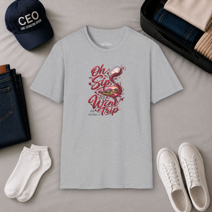 Oh Sip It's A Wine Trip Personalized Crewneck Tee