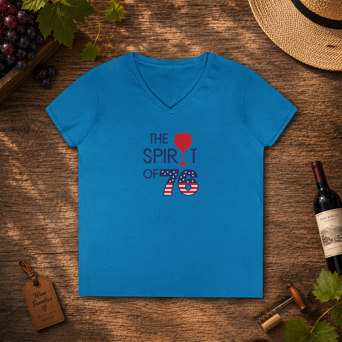 The Spirit of 76 Independence Day Ladies V-Neck Tee