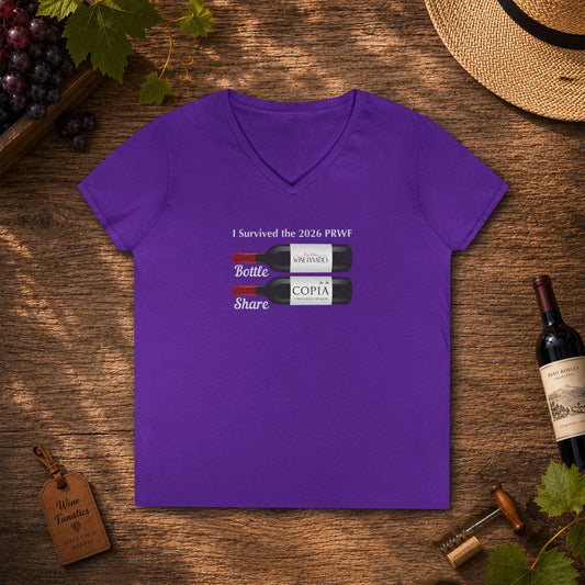 PRWF 2026 Bottle Share Ladies V-Neck Tee