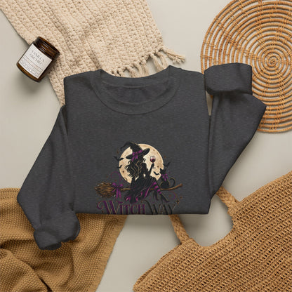 Witch Way To The Wine Sweatshirt