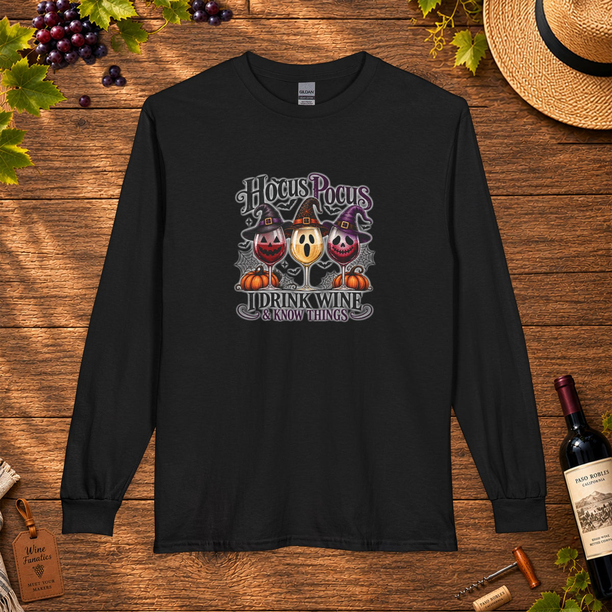 Hocus Pocus I Drink Wine & Know Things Long Sleeve T-Shirt