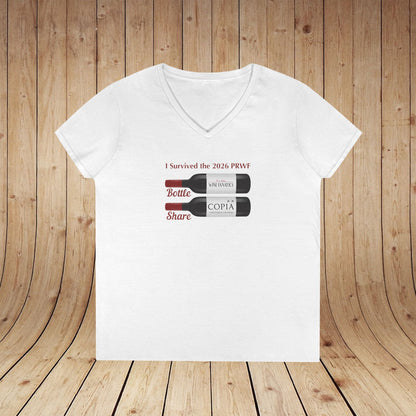 PRWF 2026 Bottle Share Ladies V-Neck Tee