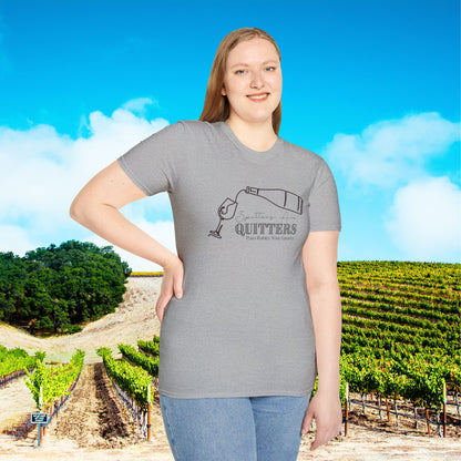Spitters Are Quitters wine Unisex Softstyle T-Shirt