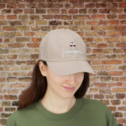 Paso Robles Wine Fanatics Toast Embroidered White Banner Cap