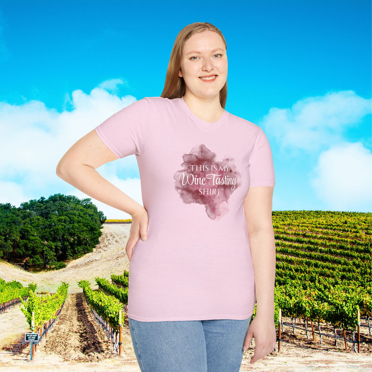 This Is My Wine Tasting Shirt (stain) Crewneck T-Shirt