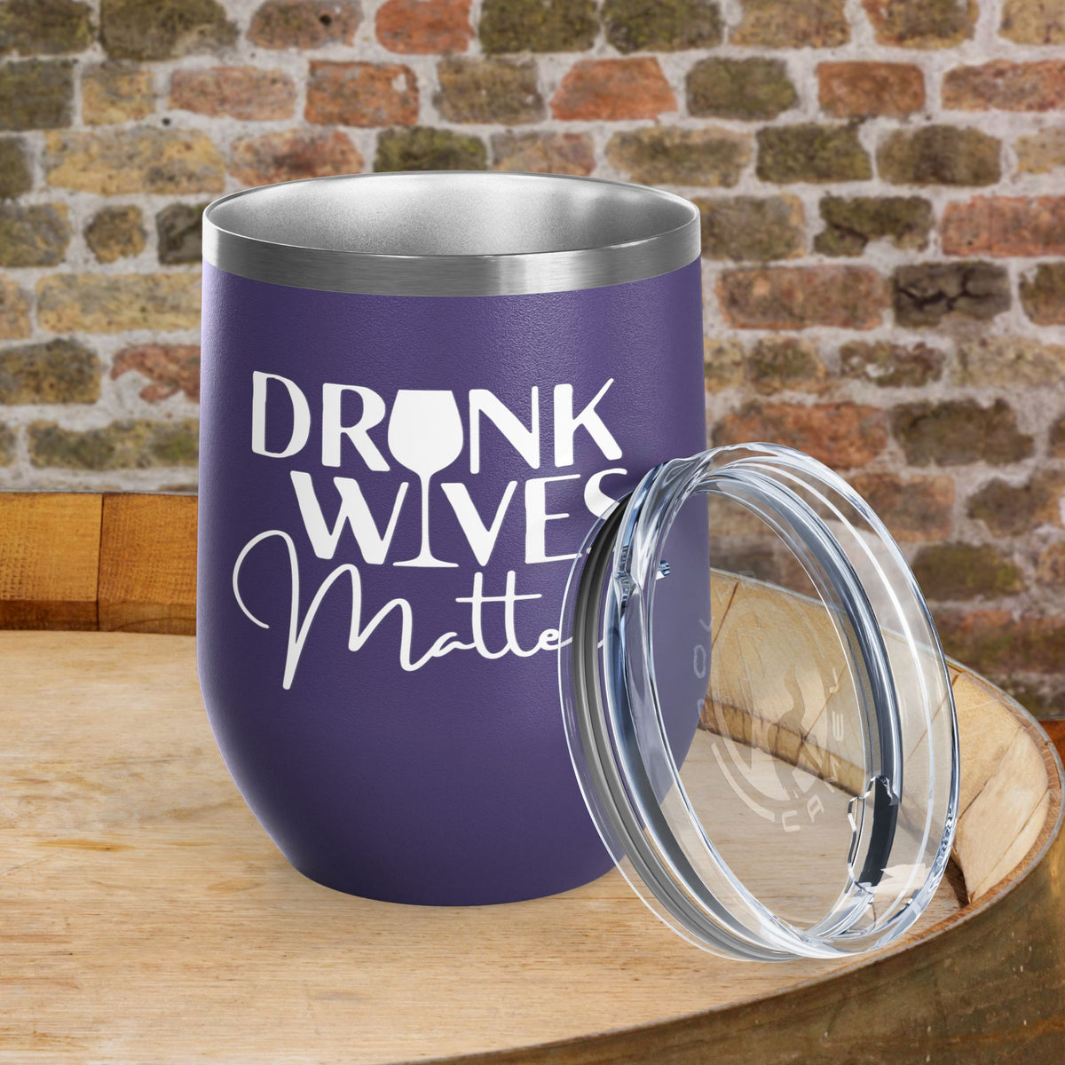 Drunk Wives Matter Personalized 12oz Wine Tumbler