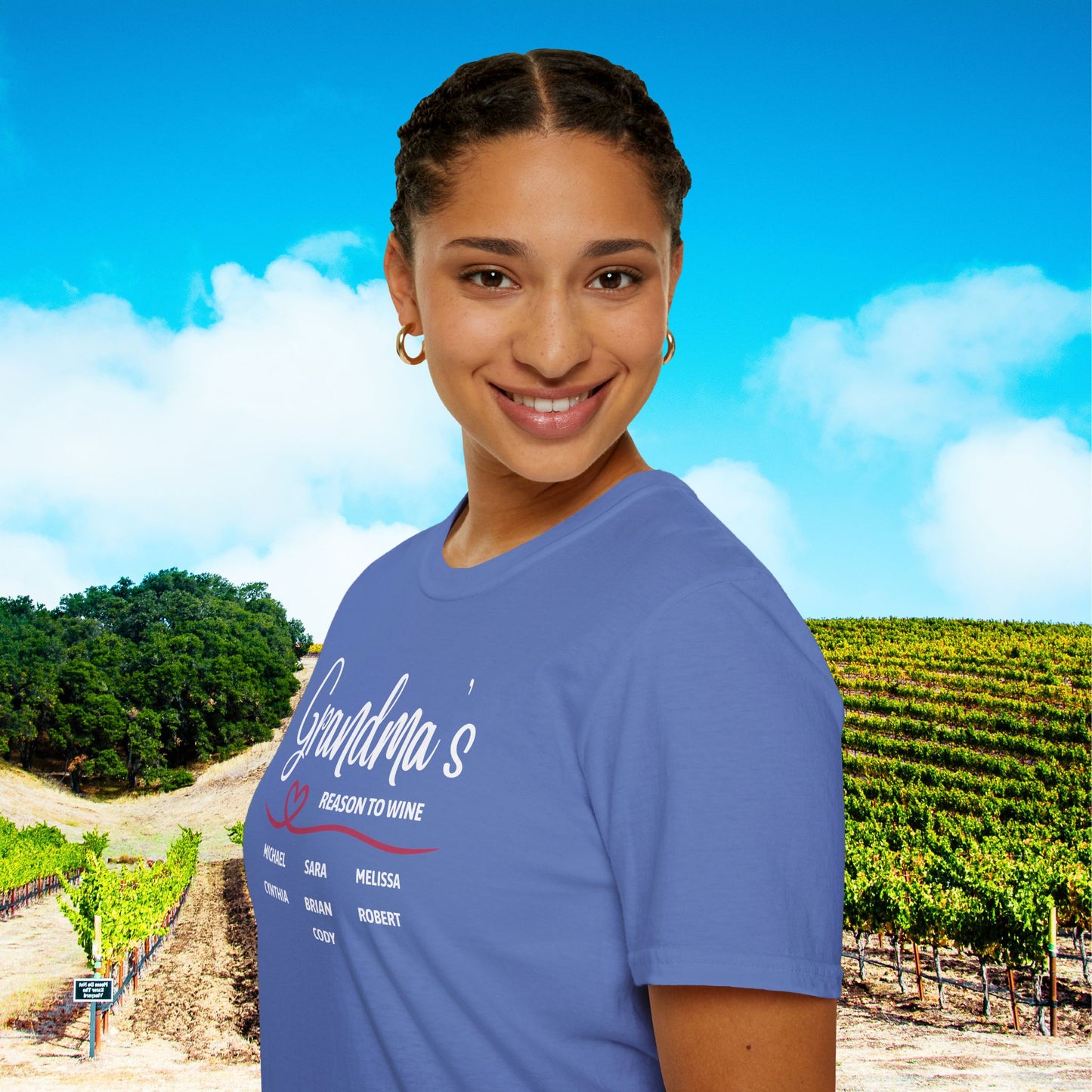 Grandma's Reason To Wine Personalized T-Shirt
