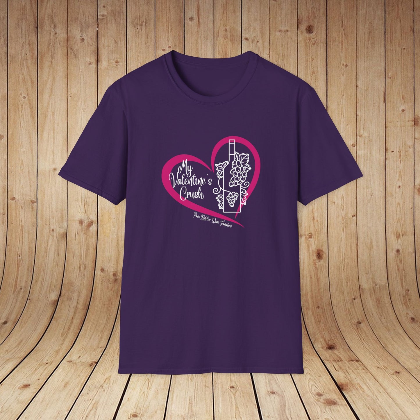 My Valentine's Crush (wine) Unisex Softstyle T-Shirt