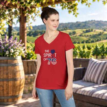 The Spirit of 76 Independence Day Ladies V-Neck Tee