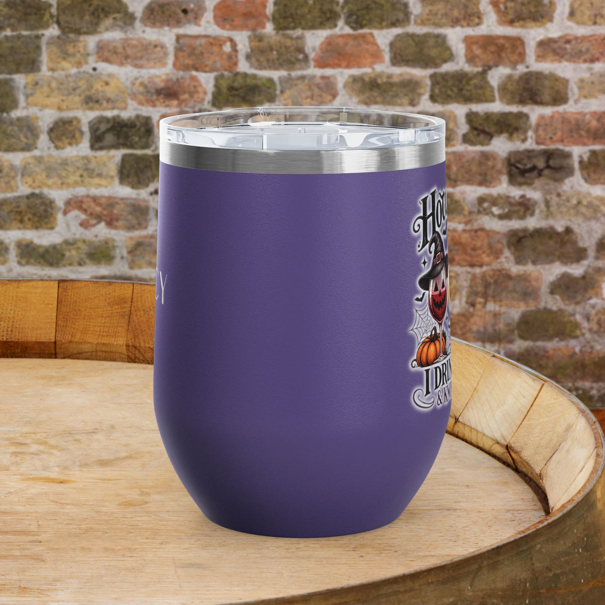 Hocus Pocus I Drink Wine & Know Things 12oz Personalized Wine Tumbler
