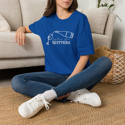 Spitters Are Quitters (wine) Crewneck Tee