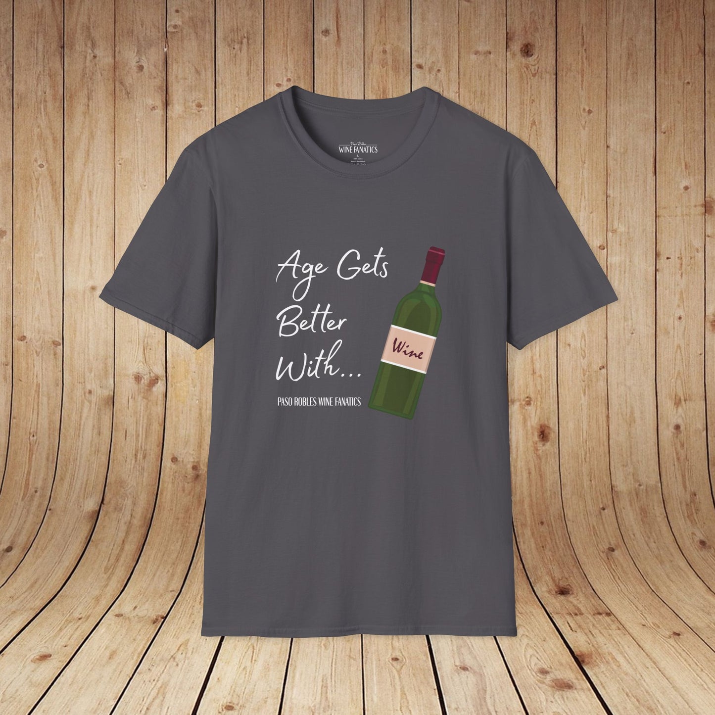 Age Gets Better With Wine Unisex Softstyle T-Shirt