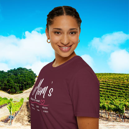 Mom's Reason To Wine Personalized Tee