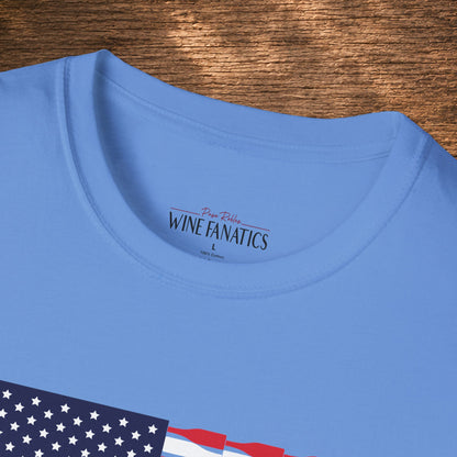 Red Wine & Blue Independence Day Unisex Softstyle T-Shirt