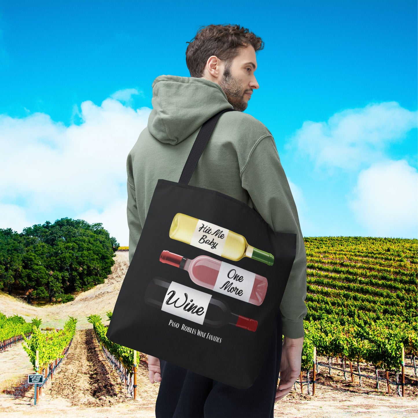 Hit Me Baby One More Wine Tote Bag