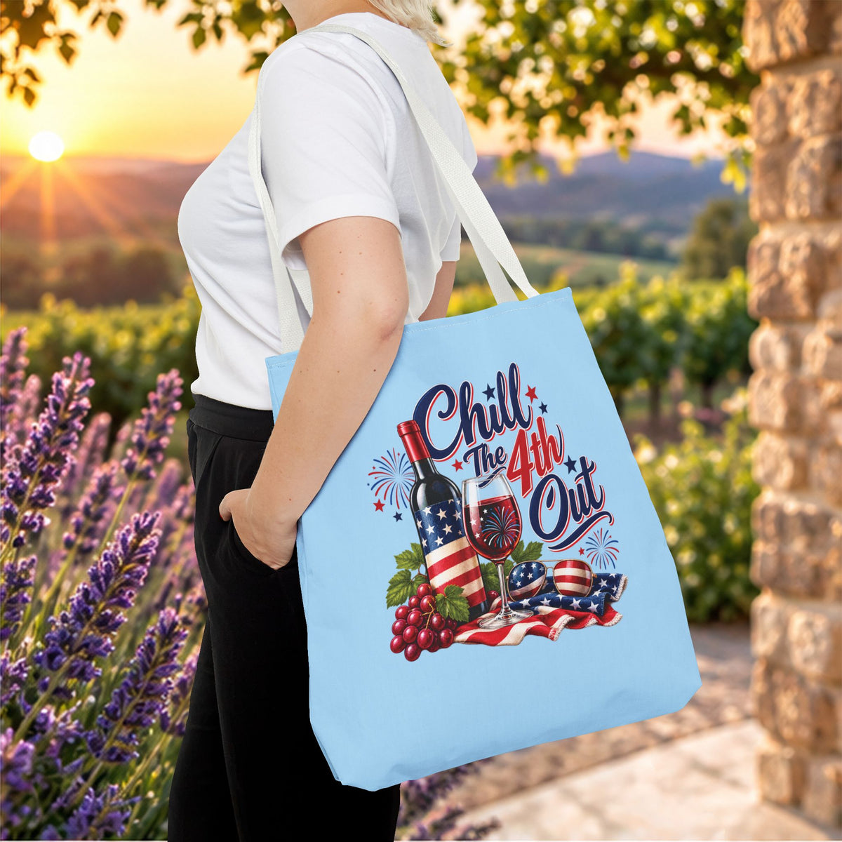 Chill The 4th Out Personalized Tote Bag