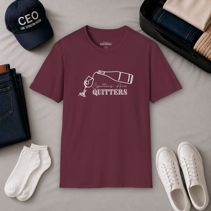 Spitters Are Quitters (wine) Crewneck Tee