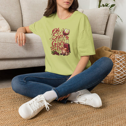 Oh Sip It's A Girl's Trip Personalized Crewneck Tee