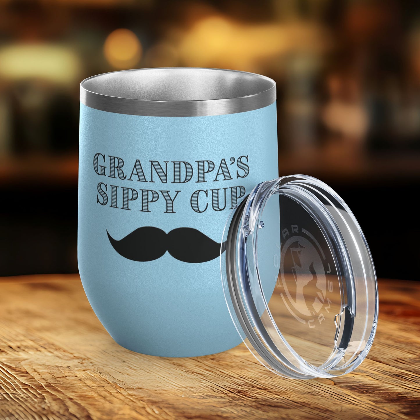 Grandpa's Sippy Cup (mustache) Wine Tumbler