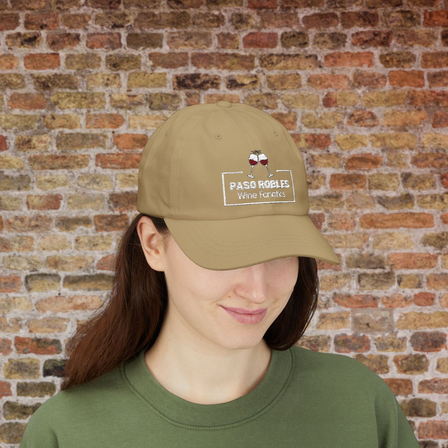 Paso Robles Wine Fanatics Toast Embroidered White Banner Cap