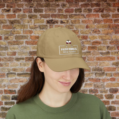 Paso Robles Wine Fanatics Toast Embroidered White Banner Cap